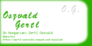 oszvald gertl business card